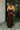Lydia Brown Multi Velvet Floral Maxi Dress- full back view