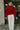 Clara Red Knit Button-Up Cardigan- full body back view