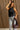 Juliana Black Satin Halter Tank - front view