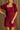 Stella Burgundy Corduroy Mini Dress- close up front view