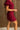 Stella Burgundy Corduroy Mini Dress- close up side view