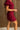 Stella Burgundy Corduroy Mini Dress- close up side view