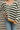 Eliana Olive Green & Ivory Stripe Knit Sweater- front close up view
