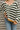 Eliana Olive Green & Ivory Stripe Knit Sweater- front close up view