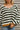 Eliana Olive Green & Ivory Stripe Knit Sweater- front top view