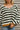 Eliana Olive Green & Ivory Stripe Knit Sweater- front top view