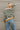 Eliana Olive Green & Ivory Stripe Knit Sweater- full back view