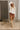 Aurora Rust & Cream Denim Mini Skirt- full body view