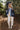 Cate Navy & Denim Sweater Jacket - full body front view