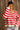 Eliana Red & Ivory Stripe Knit Sweater- close up top view