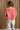 Eliana Red & Ivory Stripe Knit Sweater- full back view