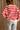 Eliana Red & Ivory Stripe Knit Sweater- close up back view