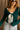 Candice Dark Green Front Tie Cardigan- close up top view