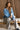 Mina Washed Blue Hoodie Sweater- full body right side view