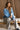 Mina Washed Blue Hoodie Sweater- full body right side view