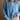 Mina Washed Blue Hoodie Sweater- close up front view