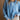 Mina Washed Blue Hoodie Sweater- close up front view