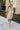 Leia Brown & Cream Stripe Mini Dress- full body view