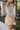 Leia Brown & Cream Stripe Mini Dress- side view