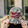 Carolina Smokeshow Camo Trucker Hat - close up front view