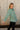 Mia Washed Green Quarter Button-Up Pullover- frontal side view