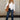 Rowyn White Button-Up Knit Cardigan- full body view
