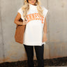 Tennessee White & Orange High Neck Tank- front full view