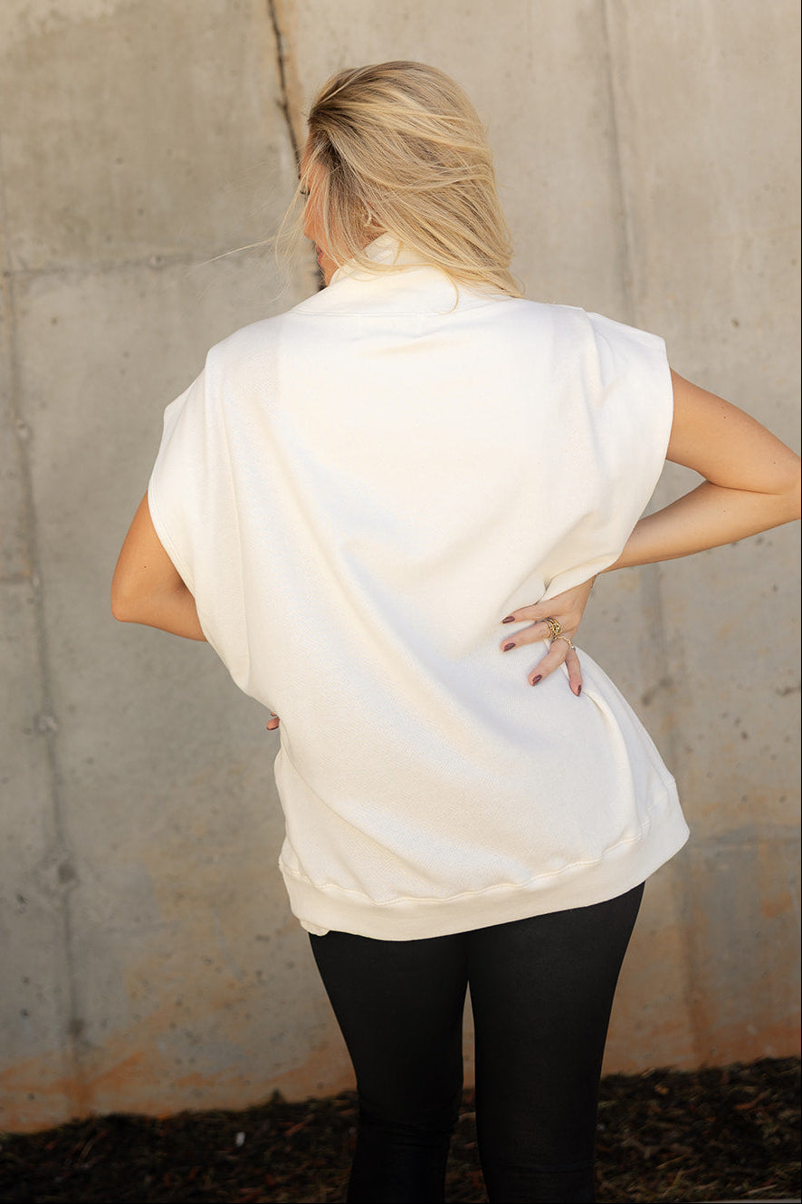 Tennessee White & Orange High Neck Tank- back view