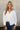 Rowyn White Button-Up Knit Cardigan- front top view