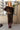 Lillian Brown Knit Off-The-Shoulder Dress- full body front view