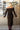 Lillian Brown Knit Off-The-Shoulder Dress- full body back view