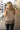 Leah Taupe Fringe Knit Tank-  back view