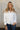 Rowyn White Button-Up Knit Cardigan- frontal top view