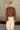 Rowyn Brown Button-Up Knit Cardigan - close up back view