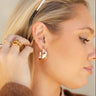Adalyn Gold Scoop Hoop Earrings- side view