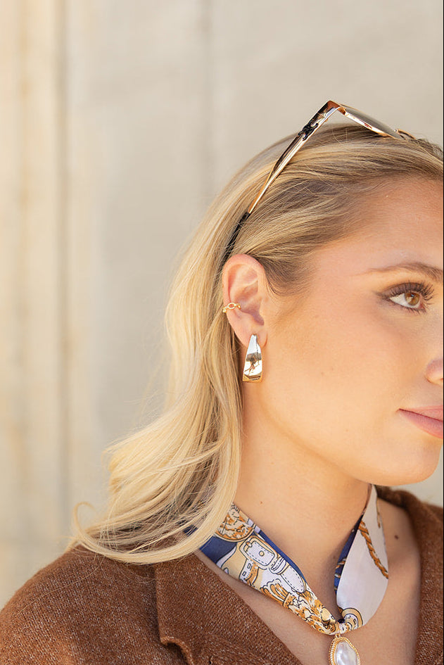Adalyn Gold Scoop Hoop Earrings- full side view
