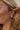 Gianna Gold & Brown Leather Teardrop Earring- side view