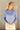 Rowyn Dusty Blue Button-Up Knit Cardigan- front view