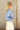Rowyn Dusty Blue Button-Up Knit Cardigan- side view