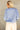 Rowyn Dusty Blue Button-Up Knit Cardigan- close up side view