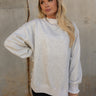 Hadley Ash Grey Mineral Wash Sweatshirt- front top view