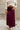Ana Burgundy Satin Midi Skirt- front view