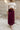 Ana Burgundy Satin Midi Skirt- full body view