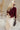 Rowyn Burgundy Button-Up Knit Cardigan- full body view