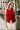 Lilliana Deep Red Button-Up Knit Tank- close up front view