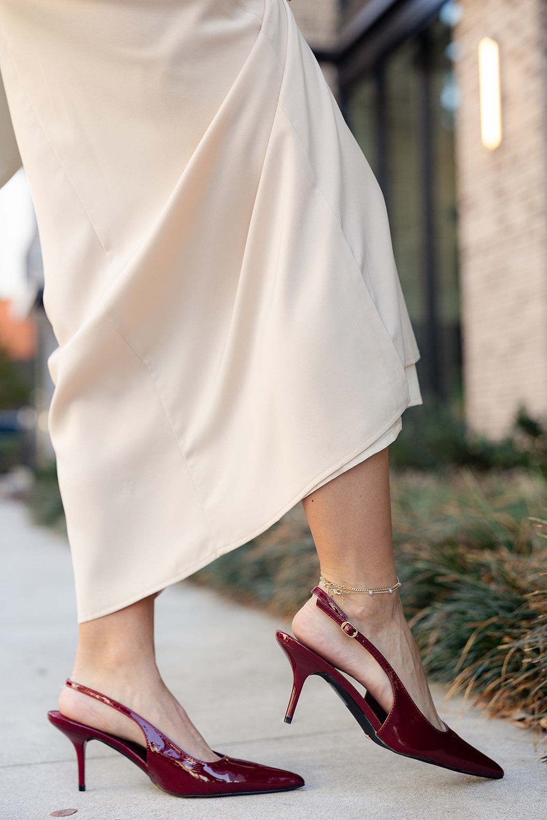 Mia Ediva Brown Snake Pointed Toe Boot- close up side view
