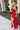 Nyla Gold Chain Halter & Red Satin Dress- side view