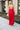 Nyla Gold Chain Halter & Red Satin Dress- top back view