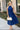 Selena Navy Blue Halter Midi Dress- close up full view