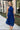 Selena Navy Blue Halter Midi Dress- full body view